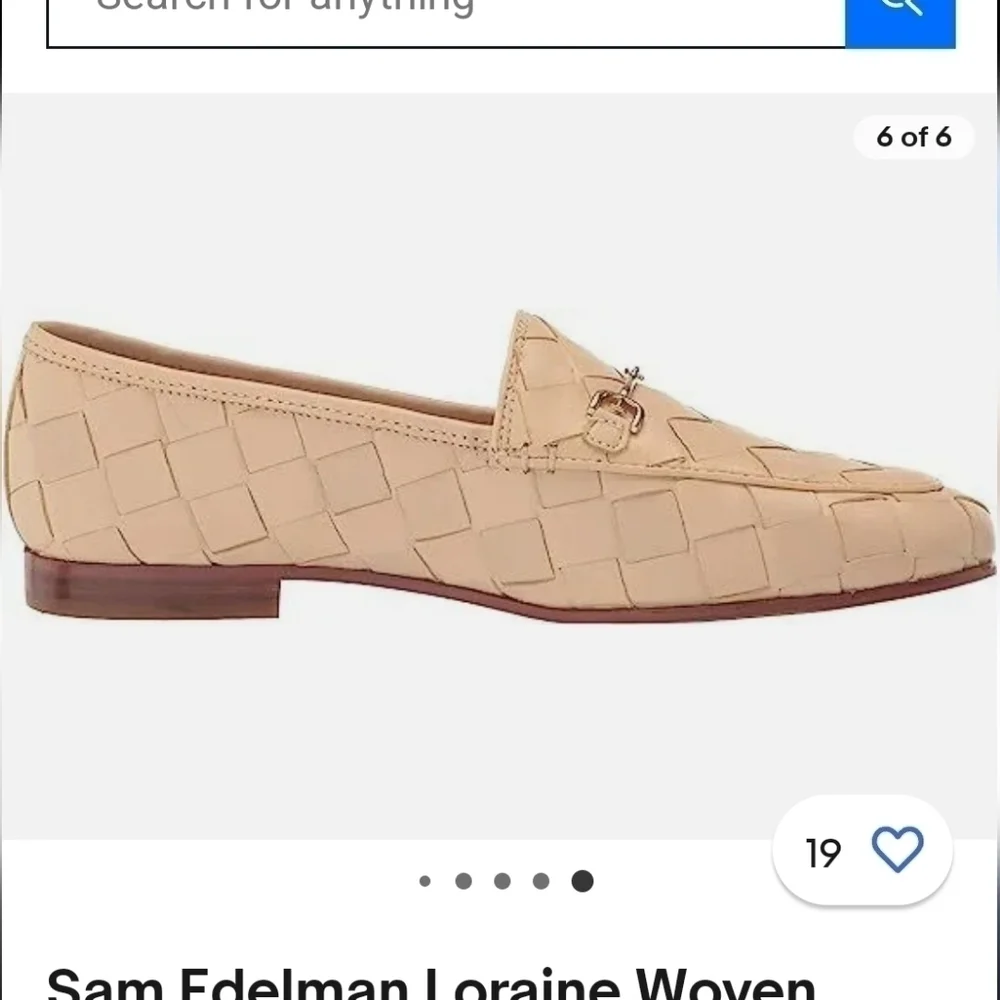 Sam Edelman Loraine Woven Loafer EGGSHELL Size 7.5